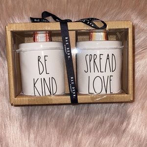 RAE DUNN  |  BE KIND & SPREAD LOVE Canister Set